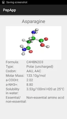 PepApp Amino Acids, Proteins android App screenshot 1