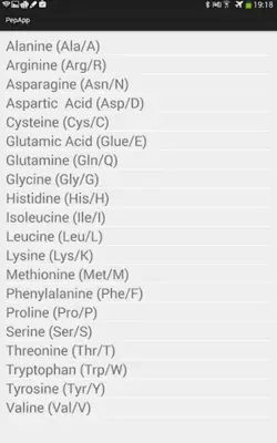 PepApp Amino Acids, Proteins android App screenshot 4